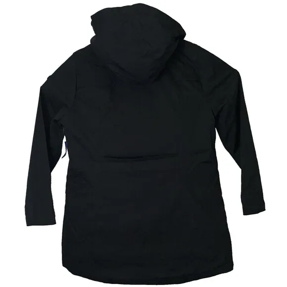 Lands' End Womens XL Black 3-in-1 Systems Jacket Vest Water Resistant Coat Lrg