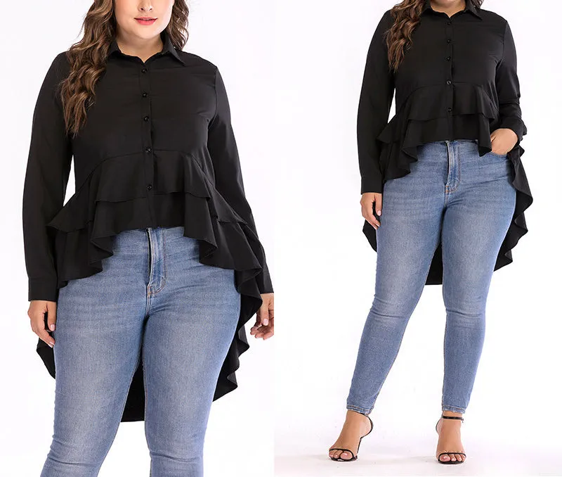 Large Size Autumn Long Sleeve Blouse