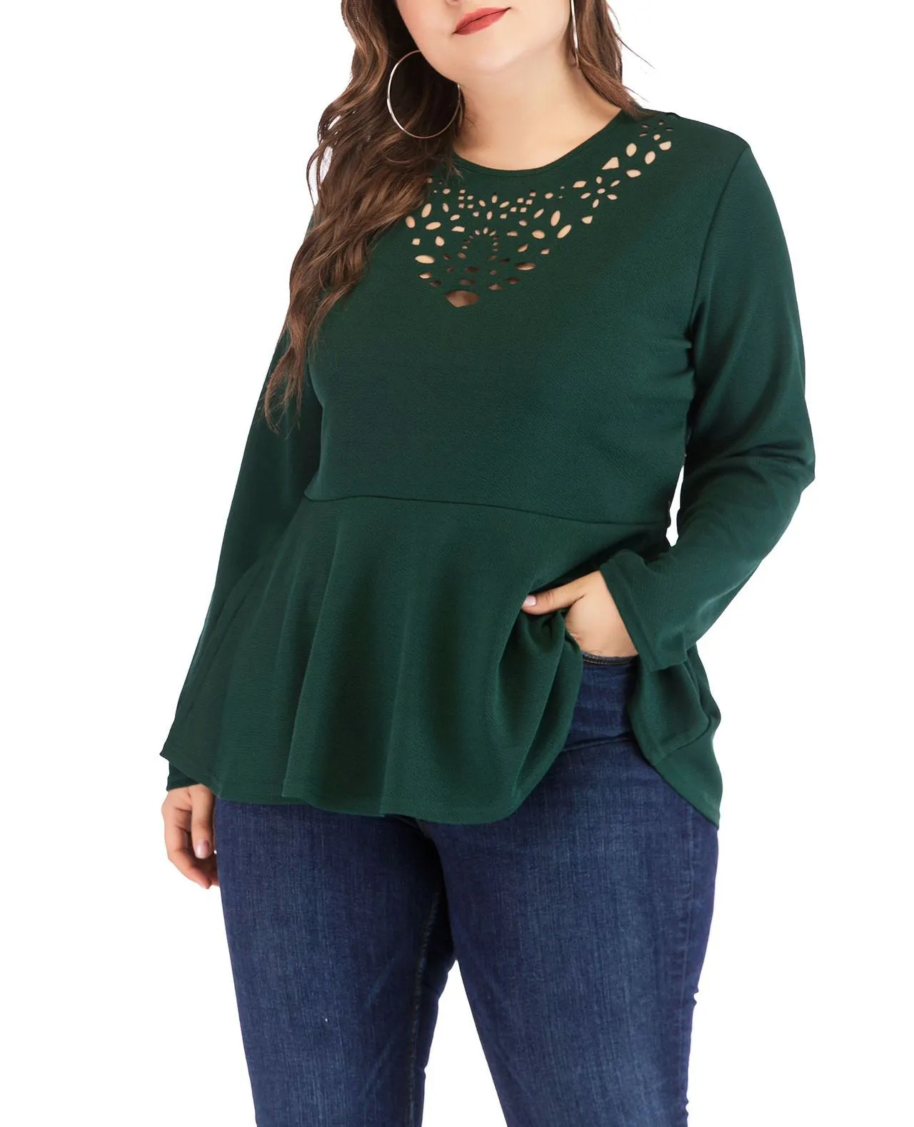 Large Size Long Sleeve Women's T-shirt