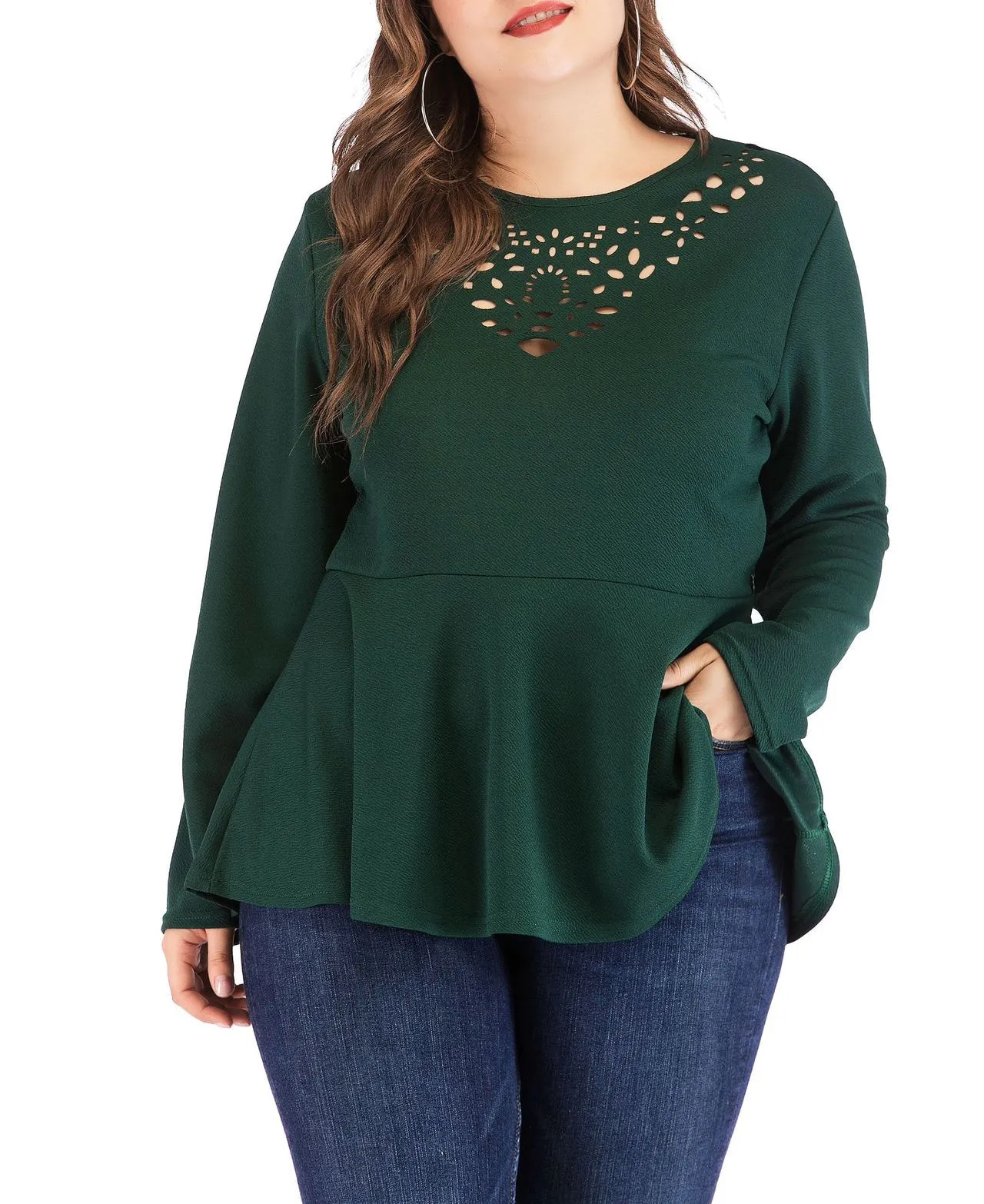 Large Size Long Sleeve Women's T-shirt