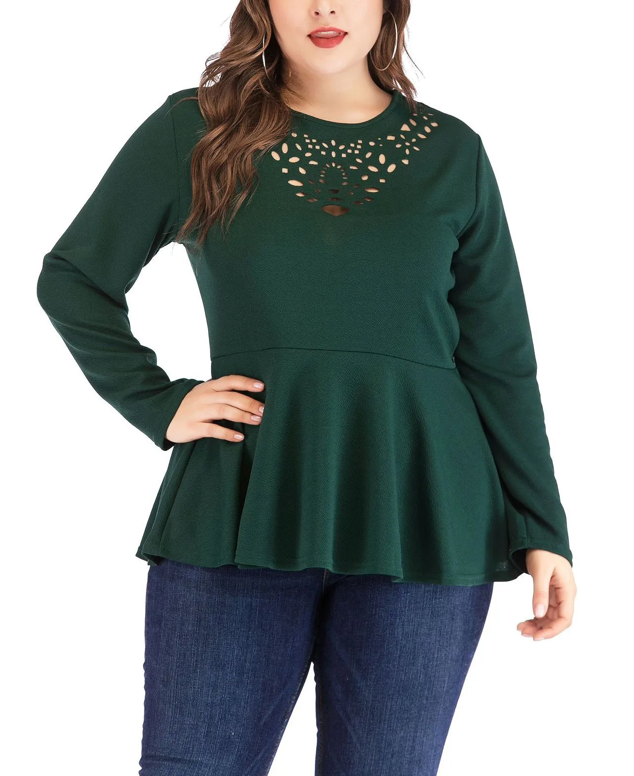 Large Size Long Sleeve Women's T-shirt