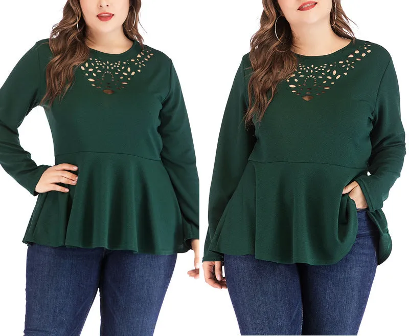 Large Size Long Sleeve Women's T-shirt
