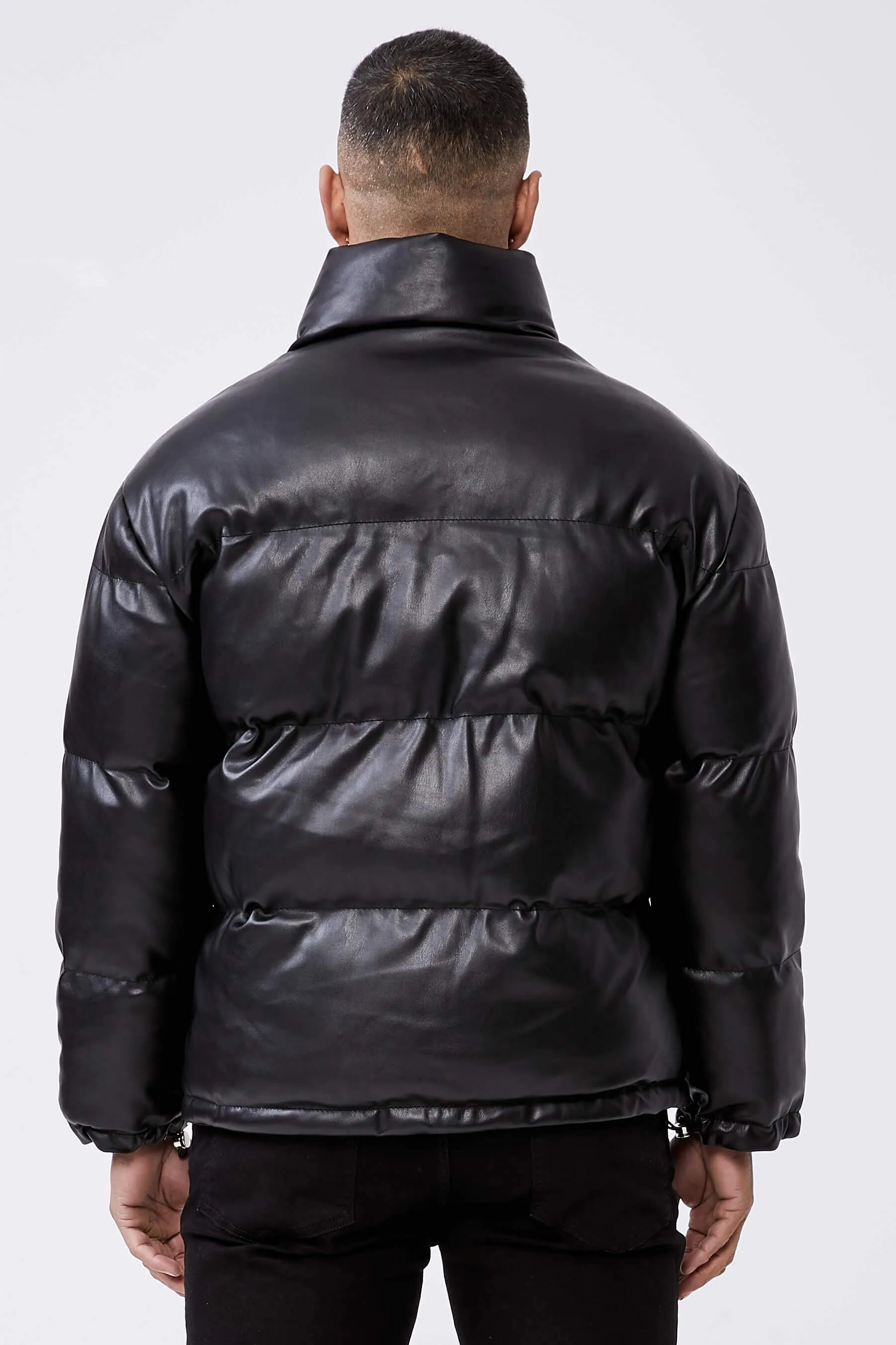 Leather Puffer - Matte Black
