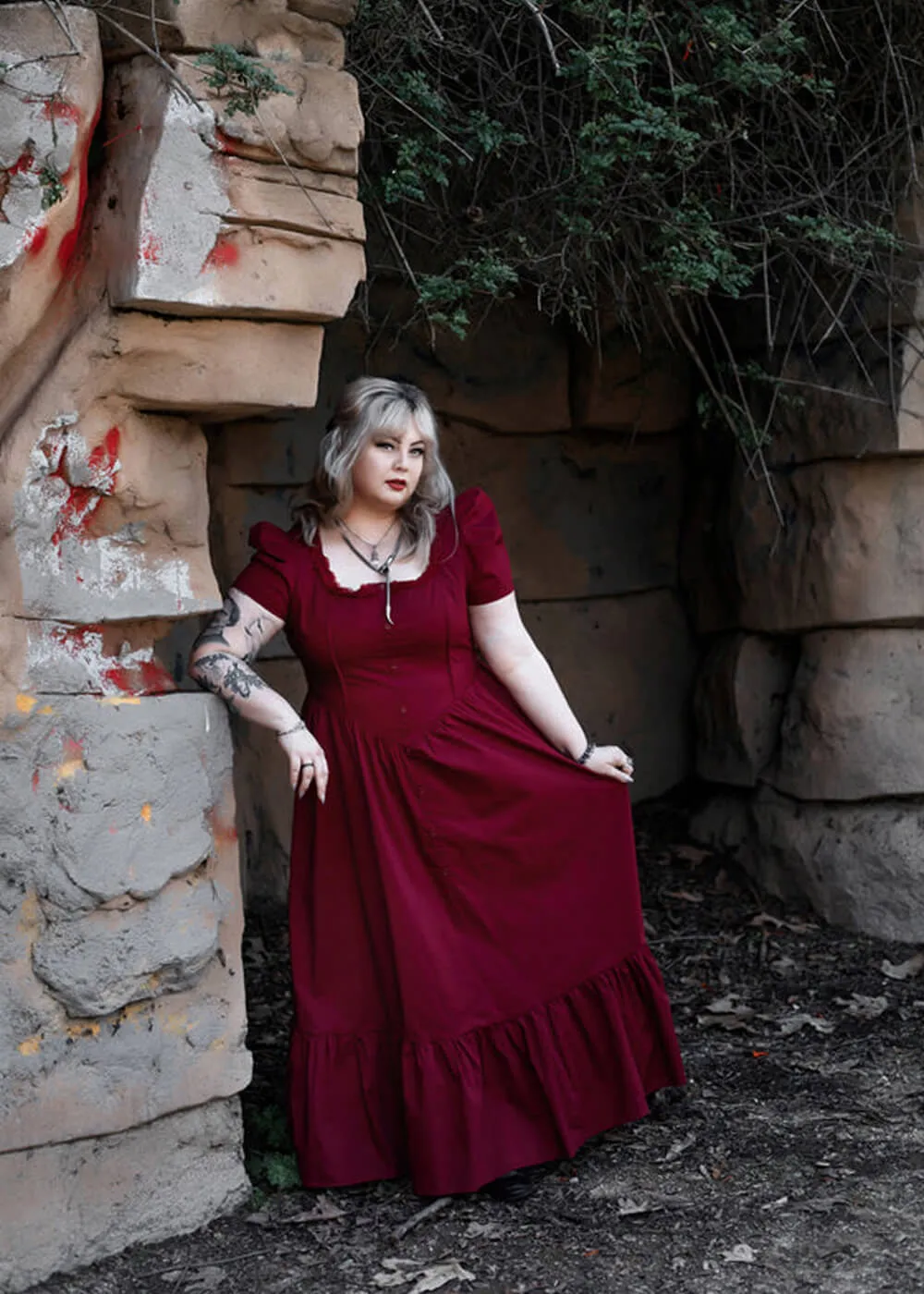 Lively Ghosts Versailles 70's Dress Red