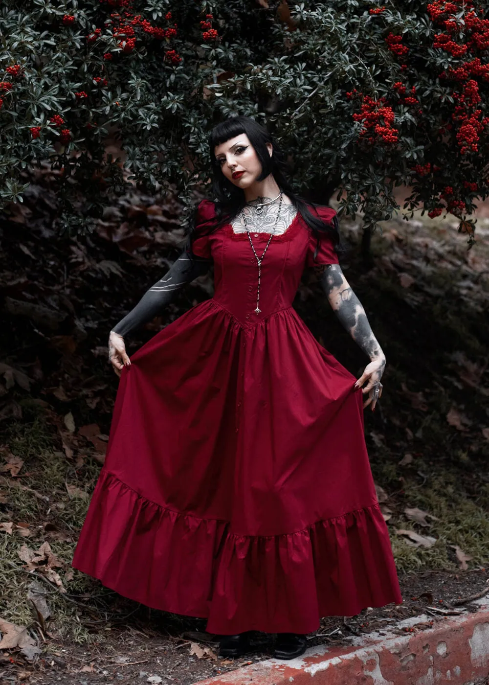 Lively Ghosts Versailles 70's Dress Red