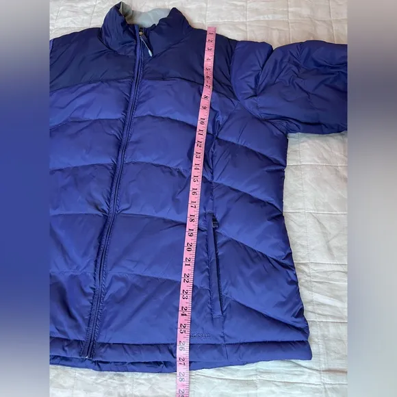 LL Bean Two Tone Purple Goose Down Quilted Puffer Coat Outdoor Gorpcore Cozy-1X