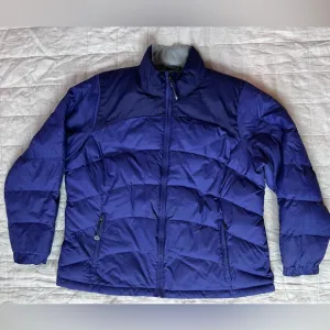 LL Bean Two Tone Purple Goose Down Quilted Puffer Coat Outdoor Gorpcore Cozy-1X
