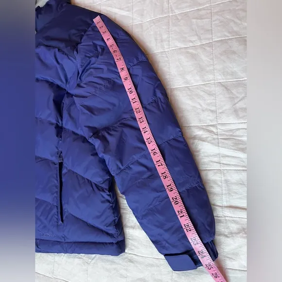 LL Bean Two Tone Purple Goose Down Quilted Puffer Coat Outdoor Gorpcore Cozy-1X