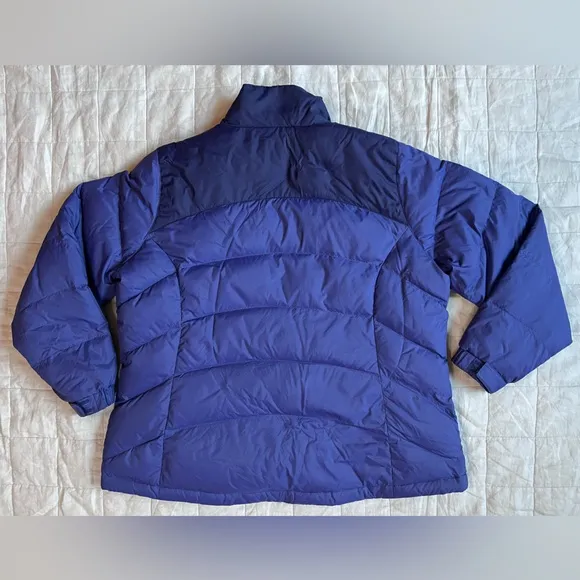 LL Bean Two Tone Purple Goose Down Quilted Puffer Coat Outdoor Gorpcore Cozy-1X