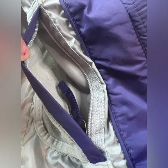 LL Bean Two Tone Purple Goose Down Quilted Puffer Coat Outdoor Gorpcore Cozy-1X