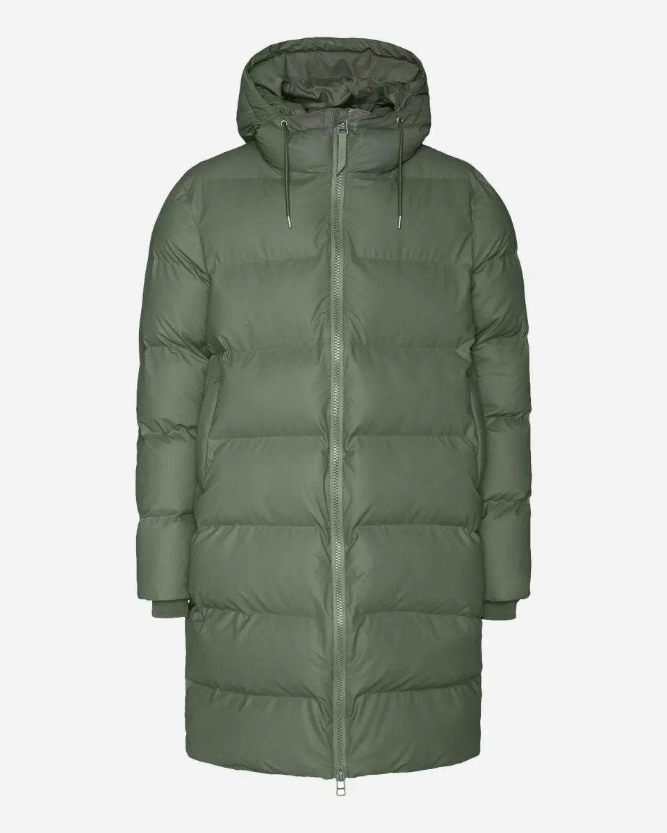 Long Puffer Jacket - Olive