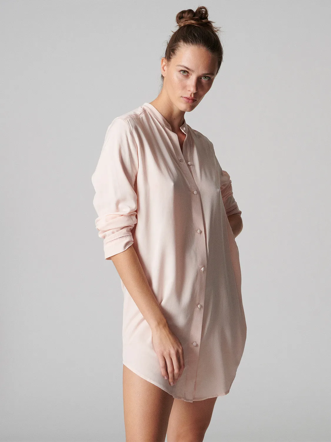 Long sleeved nightdress - Petal Powder