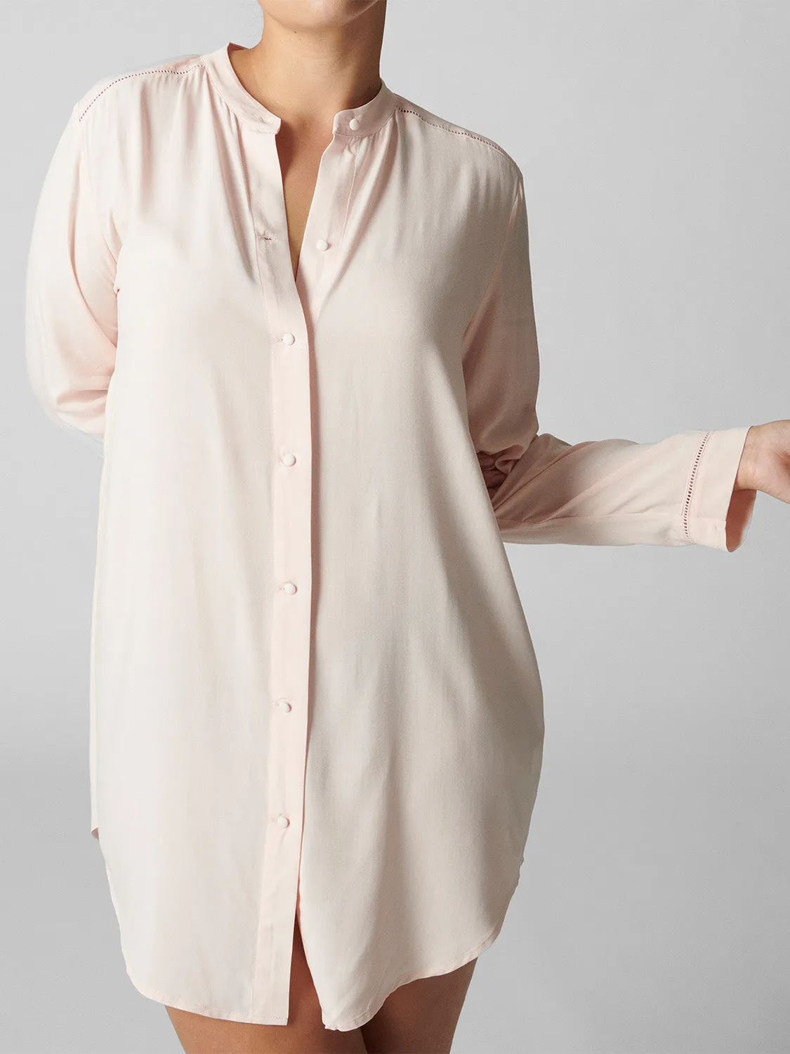 Long sleeved nightdress - Petal Powder