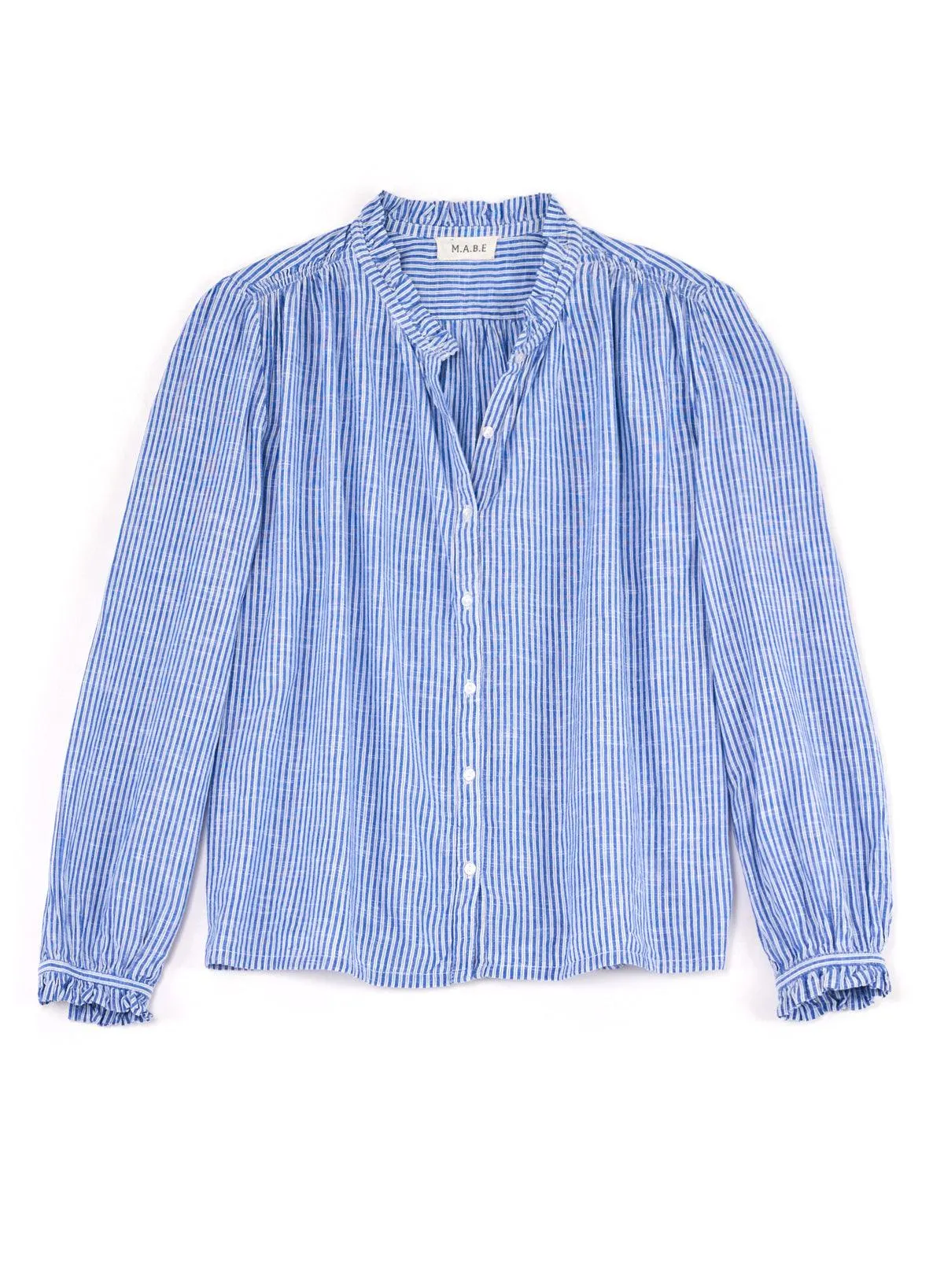 M.A.B.E - Chrissie Top - Navy Cotton Long Sleeve Top