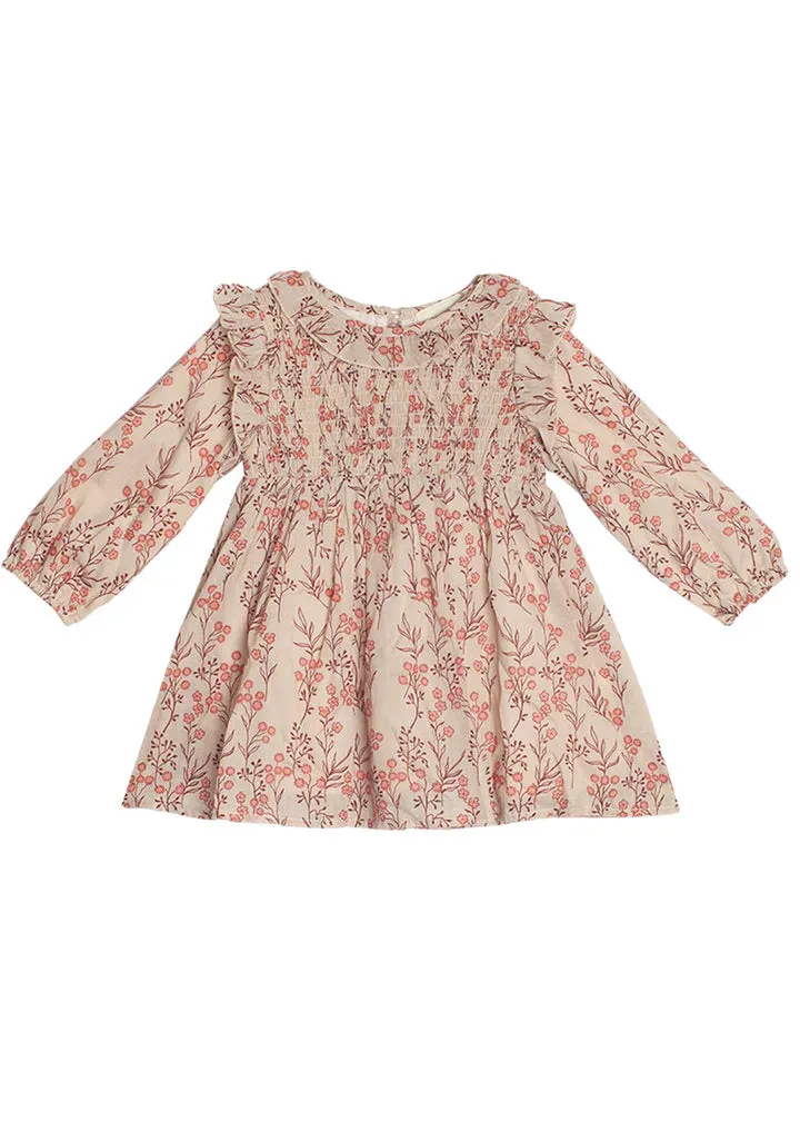 Mabel and Honey Autumn Floral Dress Long Sleeve