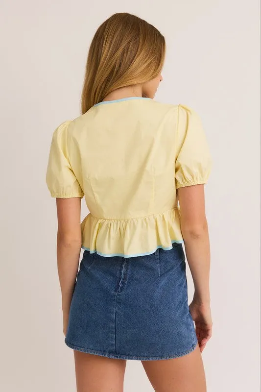 Mae Tie Front Blouse