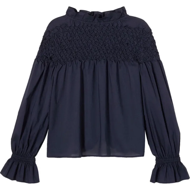 Marjorelle Blouse, Navy