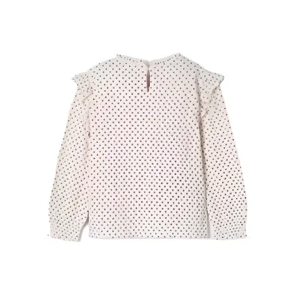 Mayoral  Girls Long Sleeve Polka Dot T-Shirt