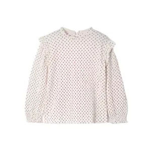 Mayoral  Girls Long Sleeve Polka Dot T-Shirt