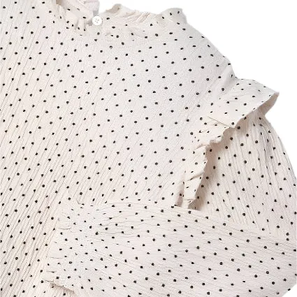 Mayoral  Girls Long Sleeve Polka Dot T-Shirt