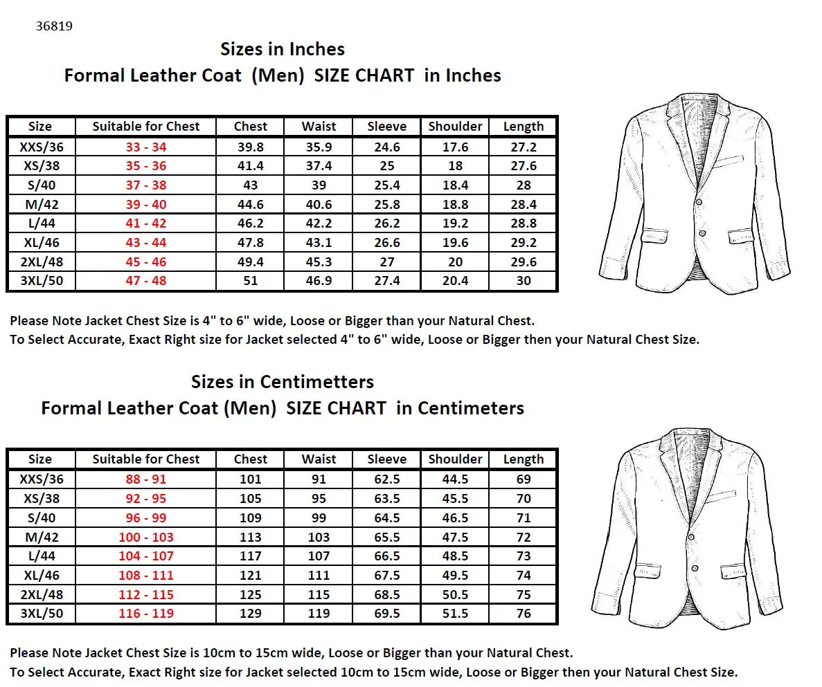 Men Fashion Real Leather Camo Textured Blazer Jacket Two Button new