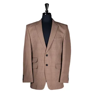Men's Blazer Beige Plaid Check Handmade Formal Casual Jacket Sport Coat 42R