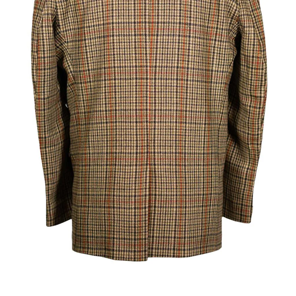 Men's Blazer Beige Plaid Check Wool Jacket Sport Coat (42R)