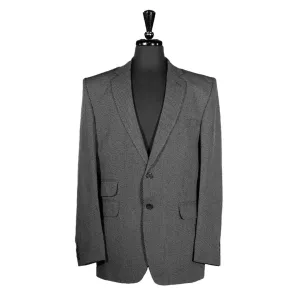 Men's Blazer Gray Check Wool Formal Jacket Sport Coat (42R)