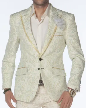 Mens tuxedo jacket - Prato Beige Green   - wedding - prom -  blazers