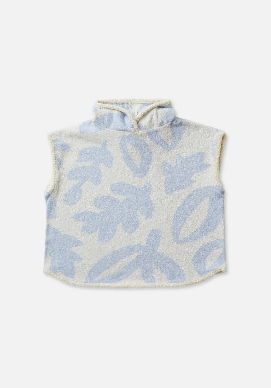 Miann & Co - Terry Towelling Hooded Poncho - Ocean