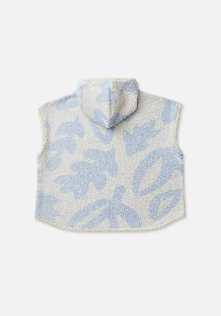 Miann & Co - Terry Towelling Hooded Poncho - Ocean