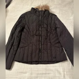 Michael Kors Raccoon Trim Down Puffer Coat - Size M