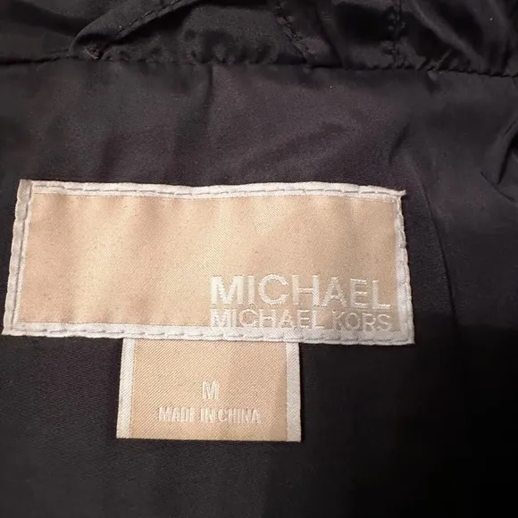Michael Kors Raccoon Trim Down Puffer Coat - Size M