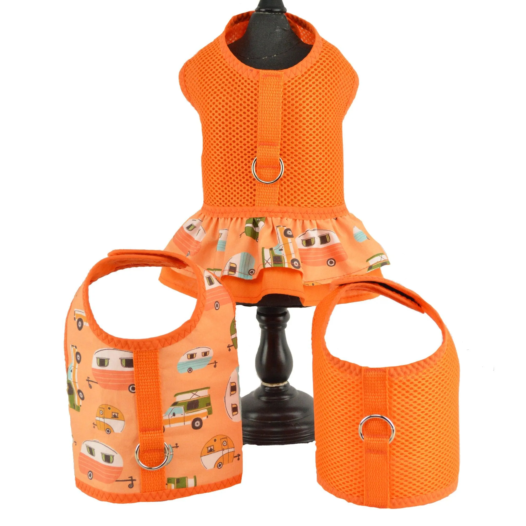 Mid Century Modern Camper Print Dog Vest Harness
