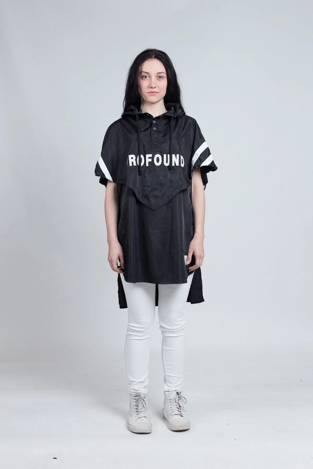 Midnight Rain Poncho in Black