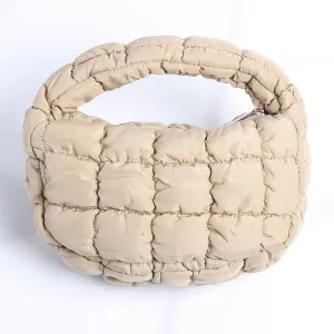 Mini Puffer Quilted Cloud Bag {Beige}