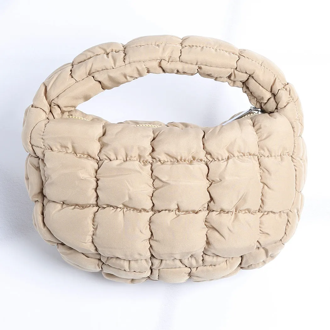 Mini Puffer Quilted Cloud Bag {Beige}