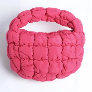 Mini Puffer Quilted Cloud Bag {Hot Pink}