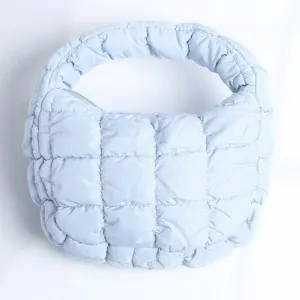 Mini Puffer Quilted Cloud Bag {Light Blue}
