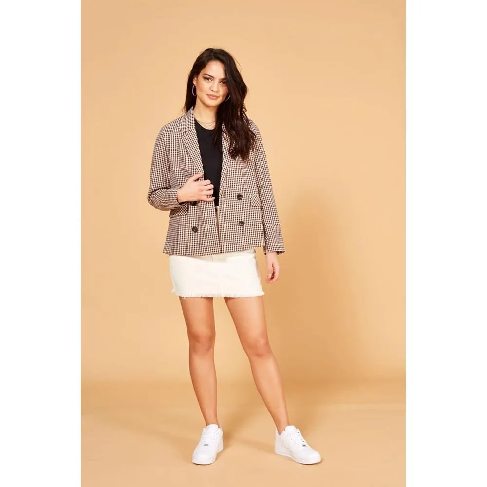 MinkPink Gingham Blazer