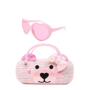 Miss Winny Teddy Tweed Sunglasses and Case