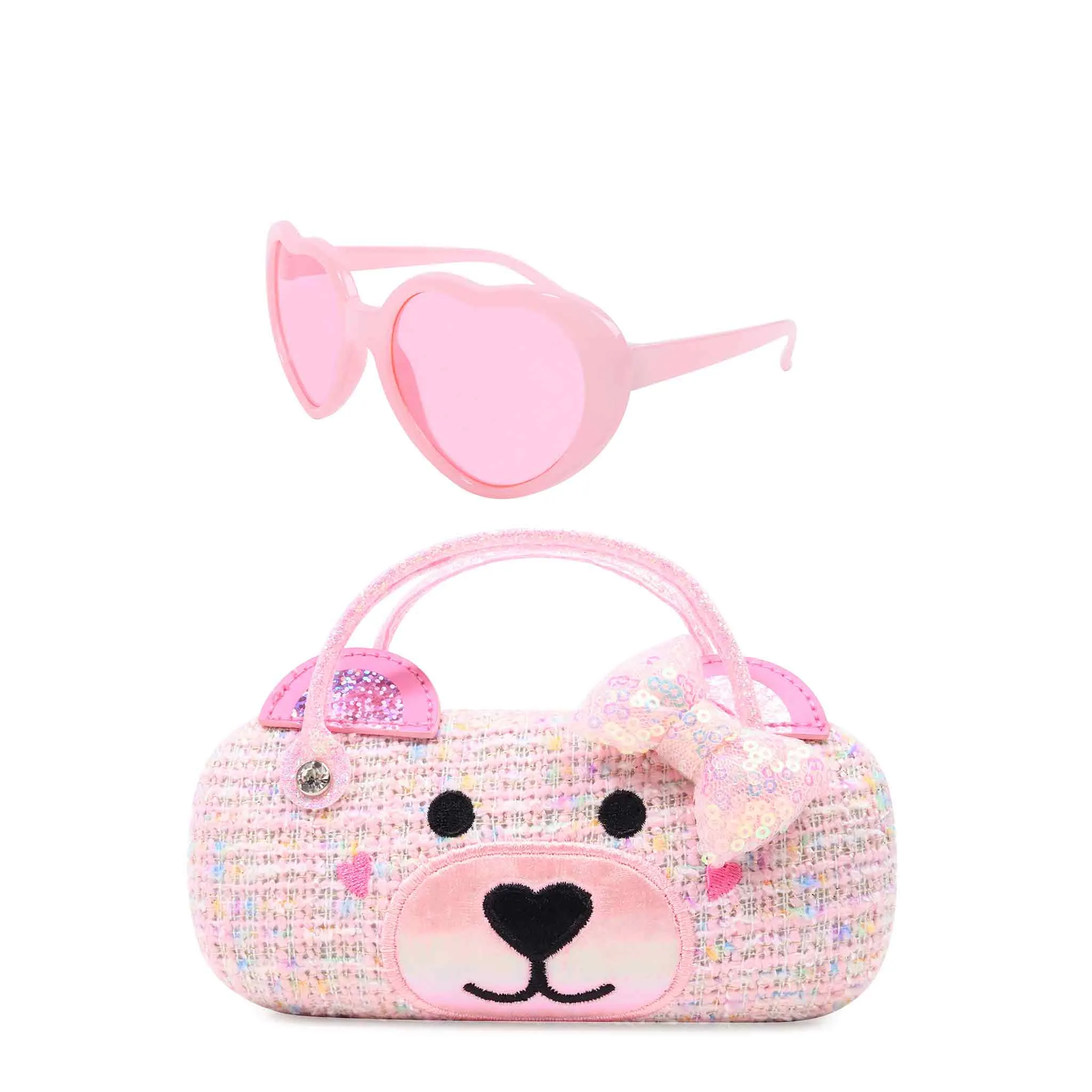 Miss Winny Teddy Tweed Sunglasses and Case