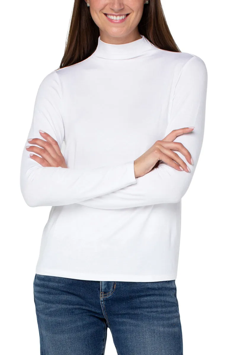 Mock Neck Long Sleeve Knit  LM8829VMK