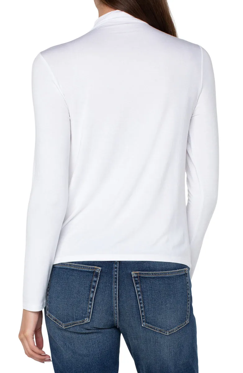 Mock Neck Long Sleeve Knit  LM8829VMK