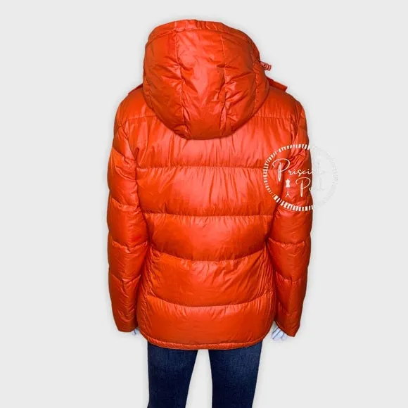 Moncler Bright Orange Goose Down Puffer Jacket