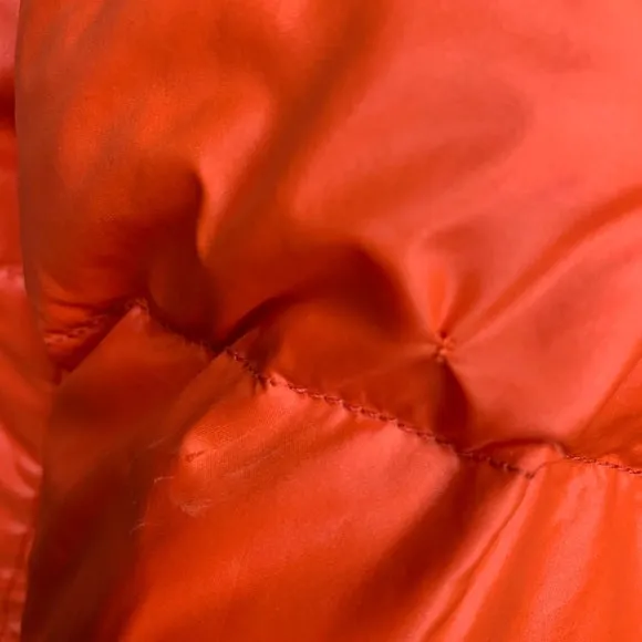 Moncler Bright Orange Goose Down Puffer Jacket