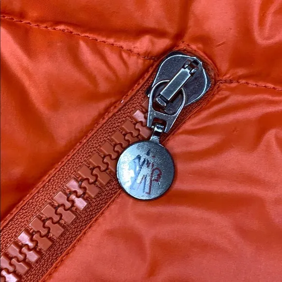 Moncler Bright Orange Goose Down Puffer Jacket