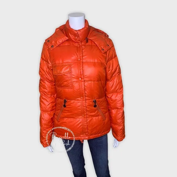 Moncler Bright Orange Goose Down Puffer Jacket