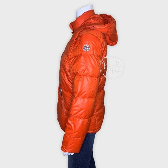 Moncler Bright Orange Goose Down Puffer Jacket