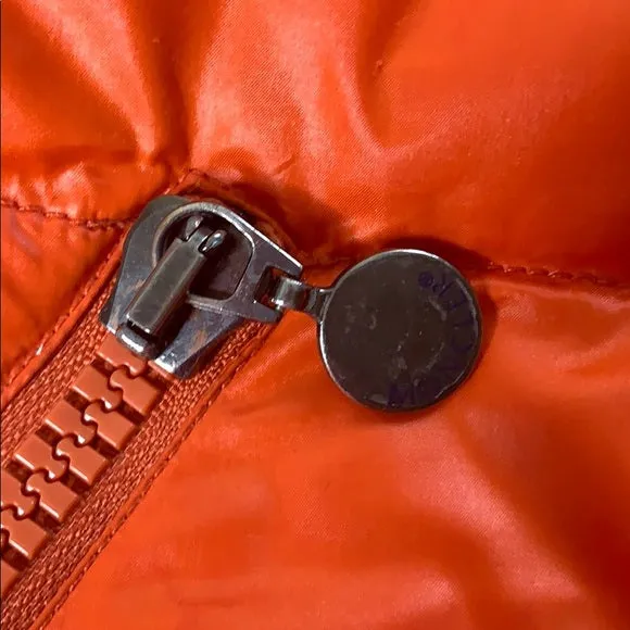 Moncler Bright Orange Goose Down Puffer Jacket